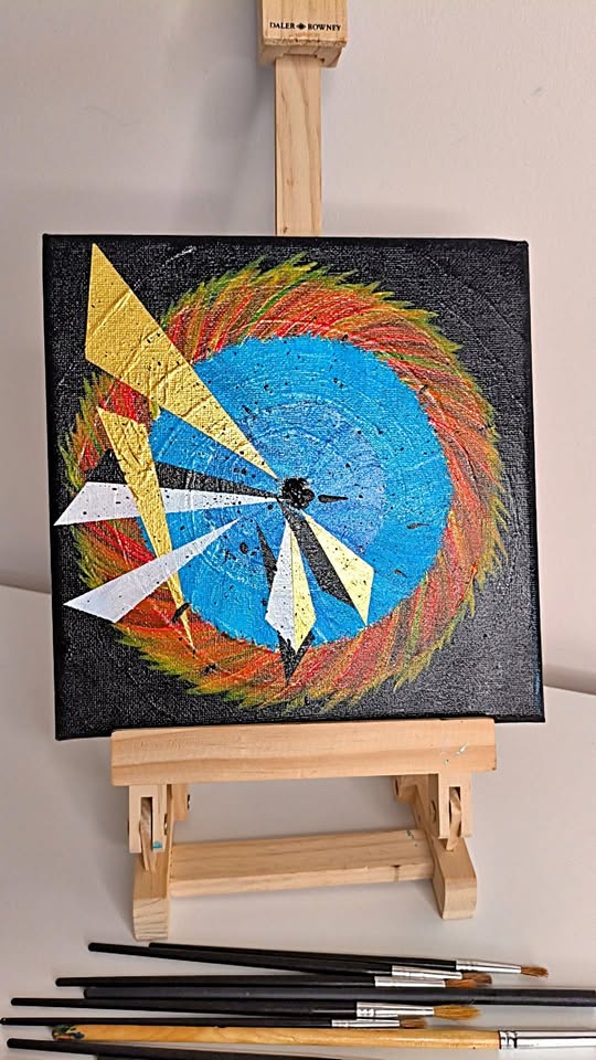 Original Acrilic on canvas painting size 20x20cm Dublin Ireland