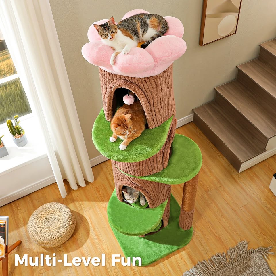 Luxury Large Cat Tree with 4 Spacious Condos