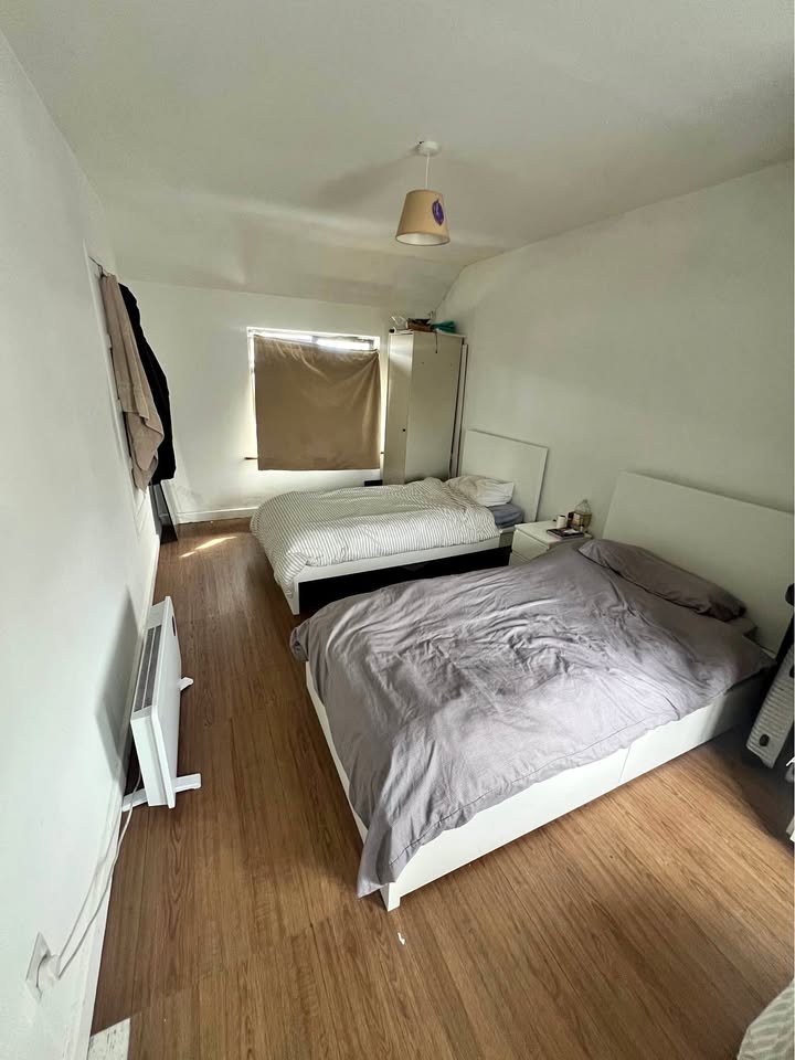 Bed in a double room